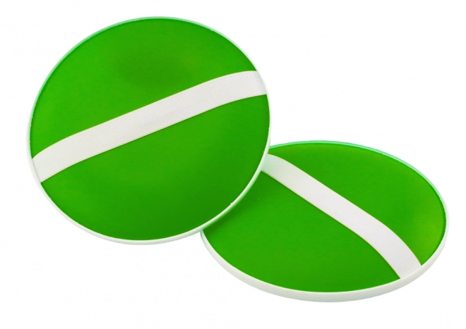 Skill Game Round Paddles With Suction Cup Ball Green