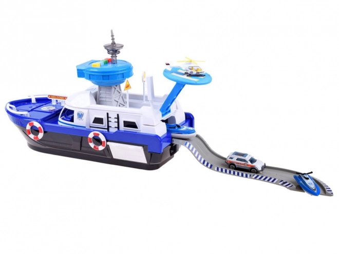 Police Boat and Helicopter Playset