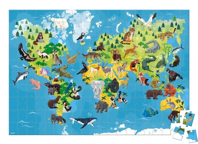 Educational Puzzle Endangered Animals 200 Pieces