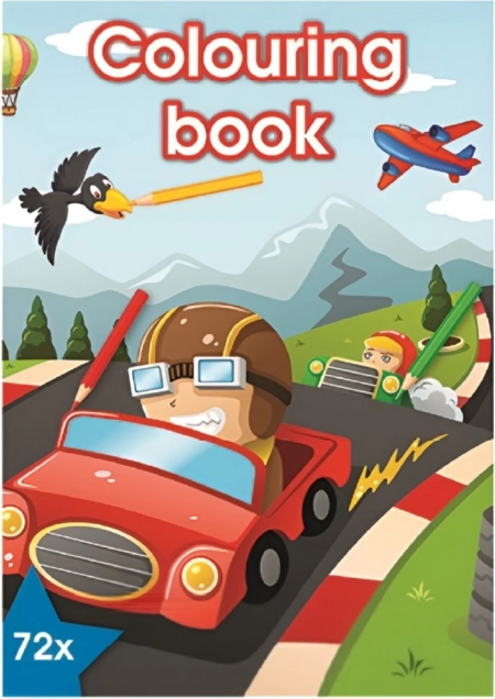 Livre de coloriage moyens de transport A4, 72 pages