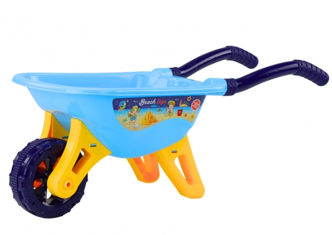 Sand Toys Set with Wheelbarrow, Mill, Shovels, Watering Can Blue