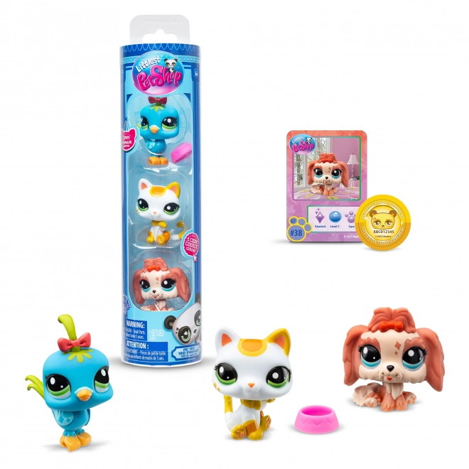 Littlest Pet Shop Three Figurines with Accessories