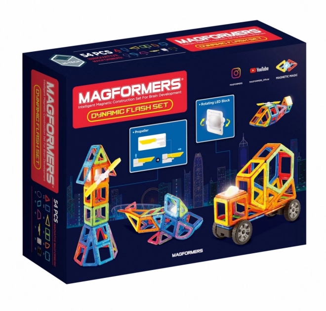 Magnetic Building Blocks Dynamic Flash Set