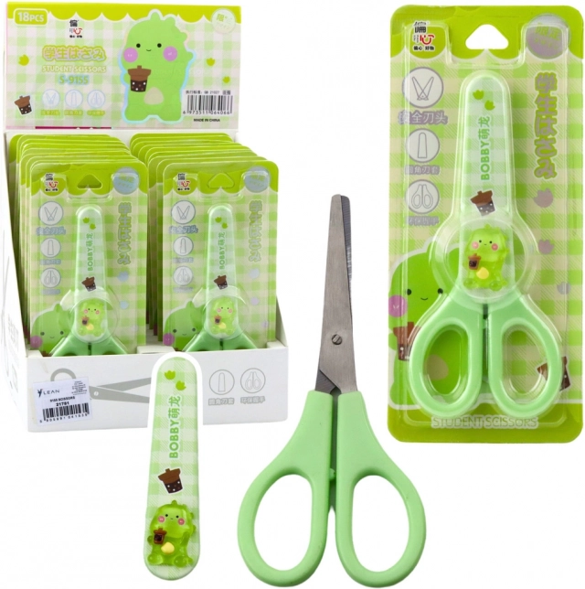 Kinder-schaar groen met beschermkap 14 cm