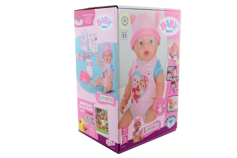 baby born emma doll 43 cm with accessories