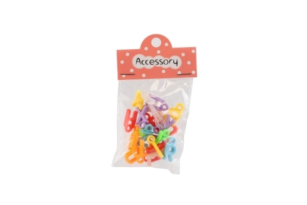 Colorful Heart and Alphabet Beads with String