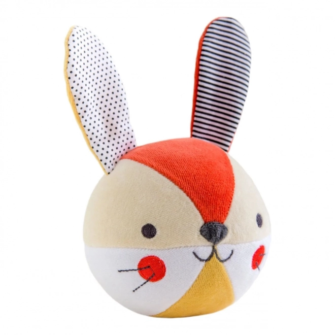 Petit Collage Baby Bunny Rattle