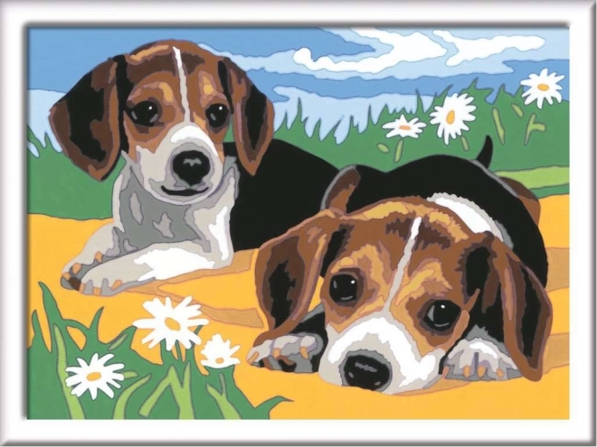 Creative Art Jack Russell Puppies Painting Set