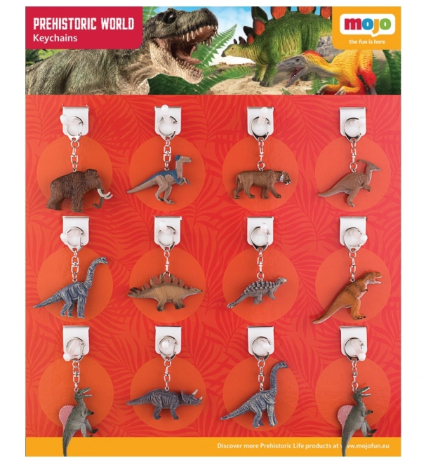 Prehistoric Animals Keychain Set