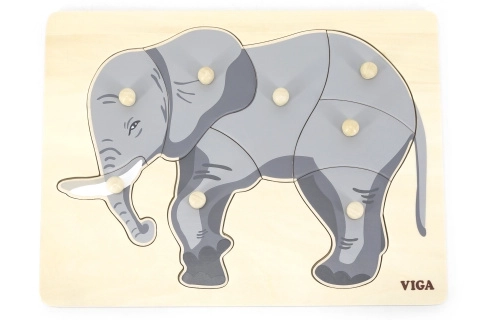 Montessori Wooden Elephant Puzzle