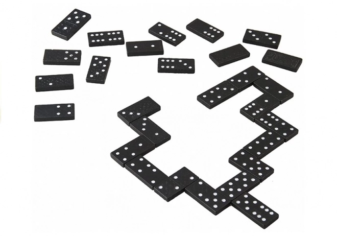 Hra domino v dřevěné krabičce 28 dílků
