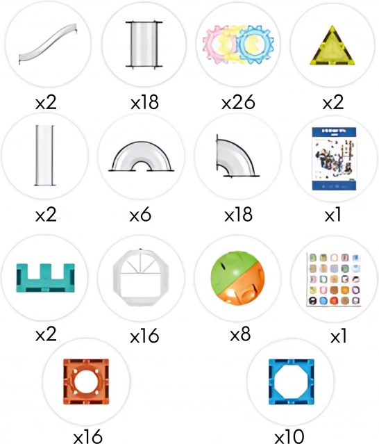 Magnetic Building Set 3D – Marble Run 126 pcs by WOOPIE