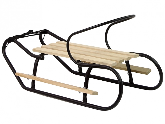 Metal Sleds with Backrest and Black Strap