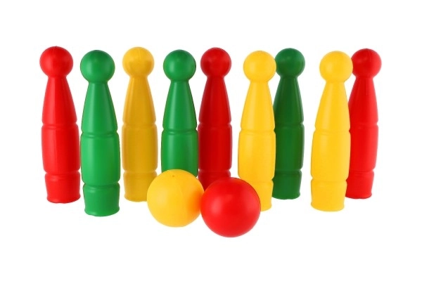 Plastic Bowling Set 24cm 9 Pins + 2 Balls