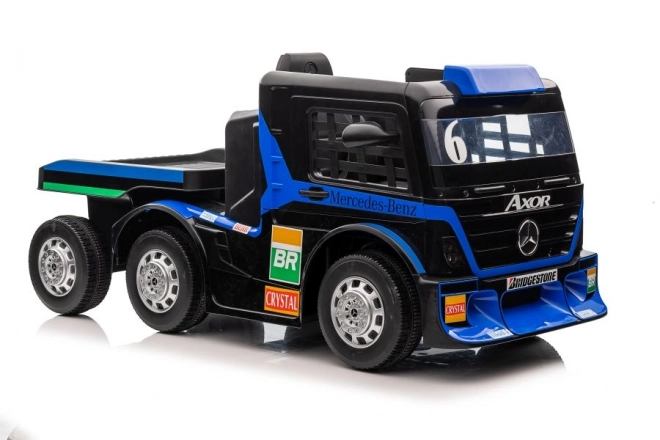 Battery Powered Mercedes Car with Trailer - Blue LCD