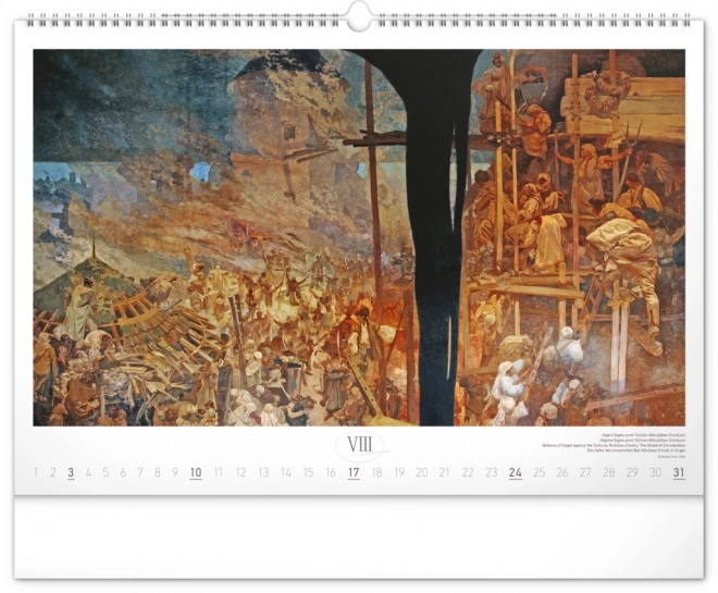 Notique wall calendar Slavic Epopee by Alfons Mucha 2025