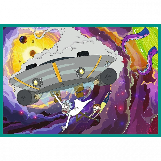 Puzzle 4x250 Rick és Morty játékos világa a Treffeltől