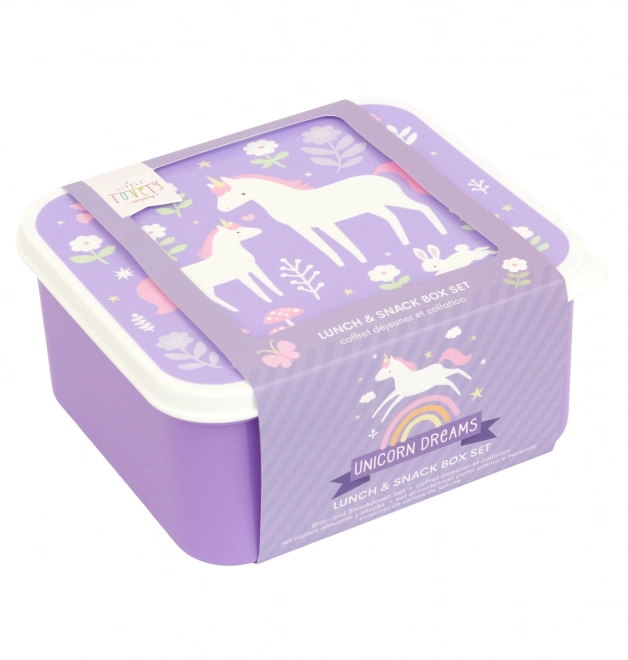 A little lovely company unicorn and rainbow snack box set