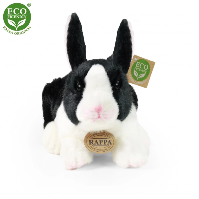 Eco-friendly White and Black Plush Rabbit