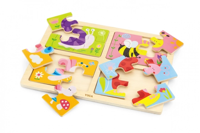 Wooden Insect Puzzle 4 in 1