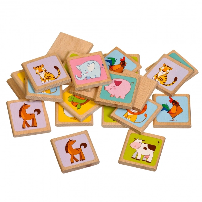 Wooden Animal Memory Game for Kids