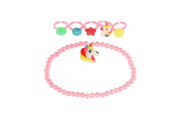 Beauty Set Plastic Rings and Bracelets