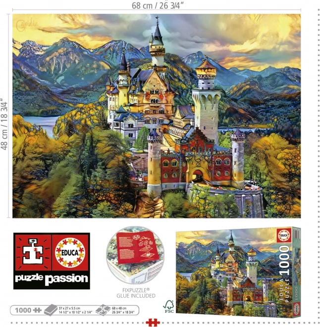 Educa Neuschwanstein Castle Puzzle 1000 Pieces