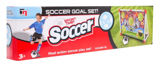 Mega Soccer Goal with Training Mat