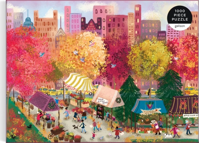 Autumn at the City Market Puzzle 1000 Pieces