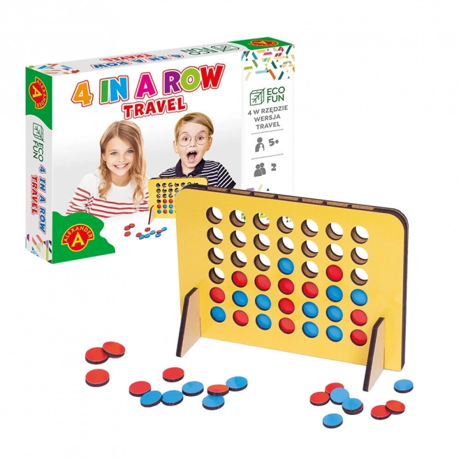 Wooden Connect Four Travel Game