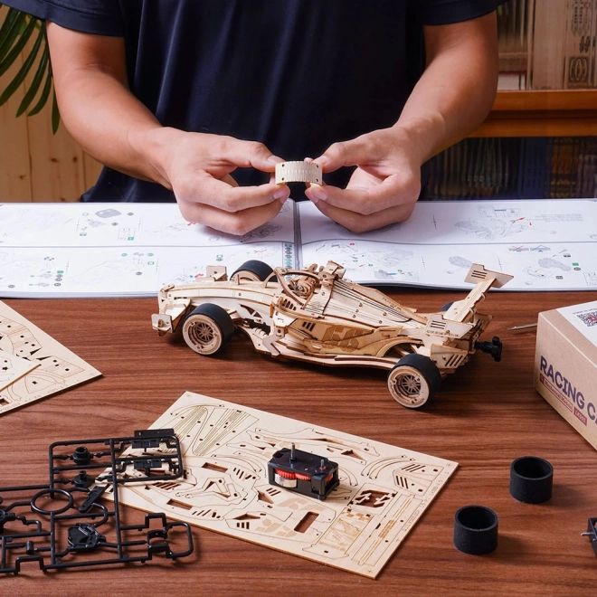 3D Wooden Puzzle Racing Car