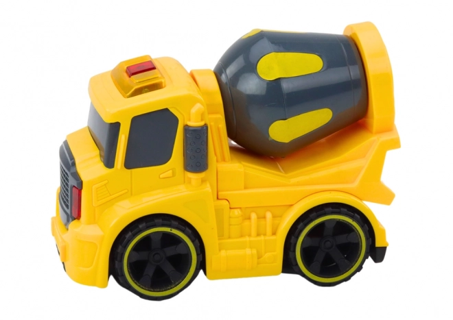 Yellow Rotating Cement Mixer Toy Truck with Lights and Sounds