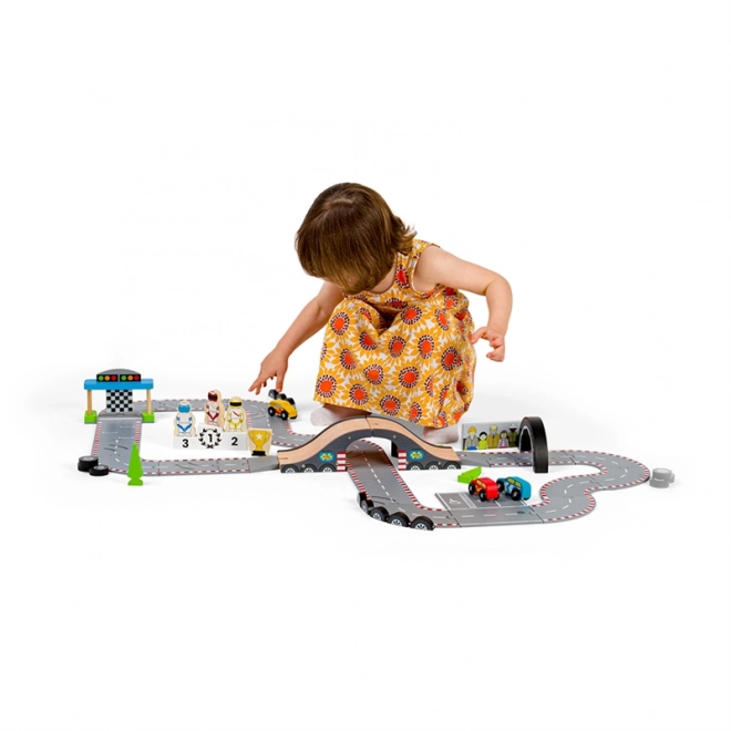 Bigjigs Racing Day Wooden Track Set