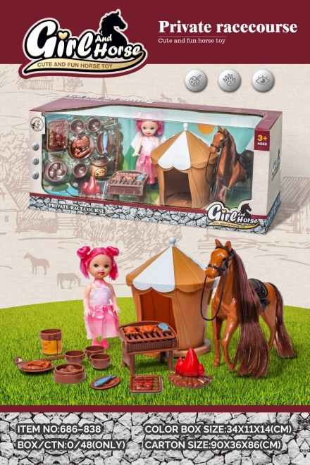 Playset with Horse, Doll and Accessories