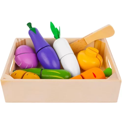 Wooden Fruits and Vegetables Cutting Set