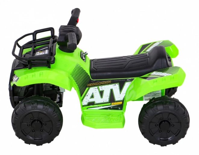 Green Children's Ride-On Quad with LED & MP3