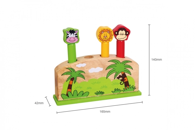 Wooden Animal Pop-up Game