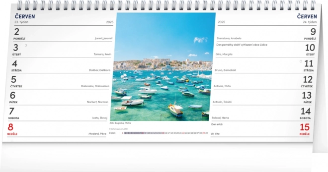 2025 Desk Calendar Cities - Biweekly