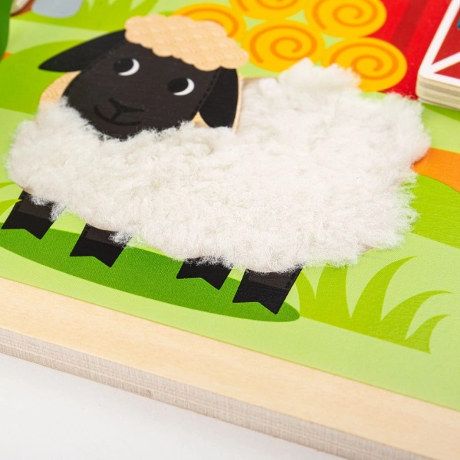 Bigjigs Wooden Farm Sensory Puzzle