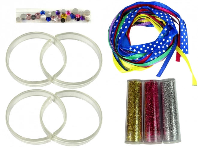 Diy Glitter Ribbon Bracelet Making Set