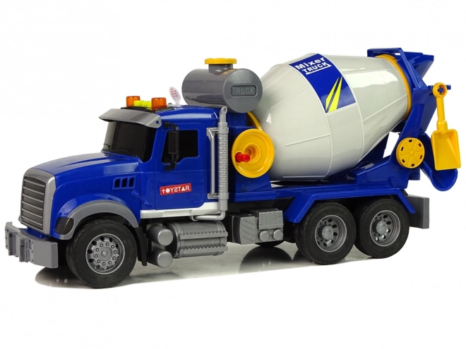 Blue Rotating Cement Mixer with Lights and Sounds