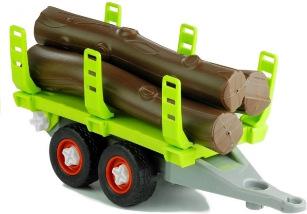 Opvouwbare tractor met houttrailer