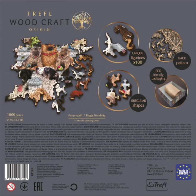 Trefl Wood Craft Origin Puzzle Dog Friendship 1000 Pieces