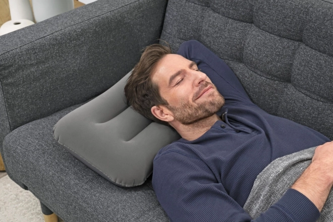 Inflatable Velour Pillow Gray Bestway