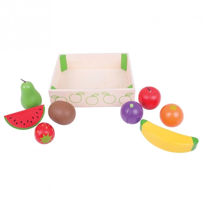 Wooden Fruit Crate for Kids by Bigjigs Toys