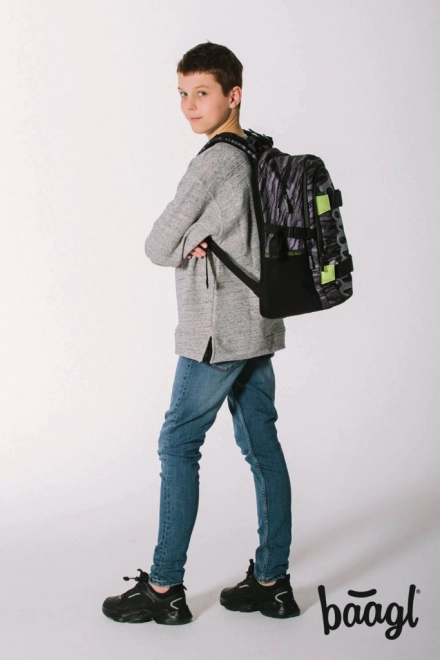 BAAGL Schulrucksack Skate Grau