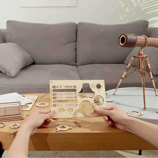 Robotic 3D Wooden Mechanical Puzzle Pirate Telescope