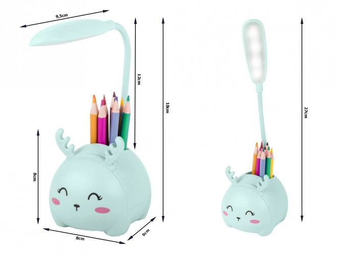 Children's LED Night Lamp with USB Organizer and Phone Stand