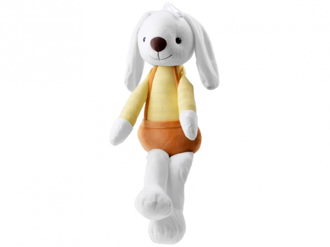 Plush Rabbit in Overalls Toy – Yellow