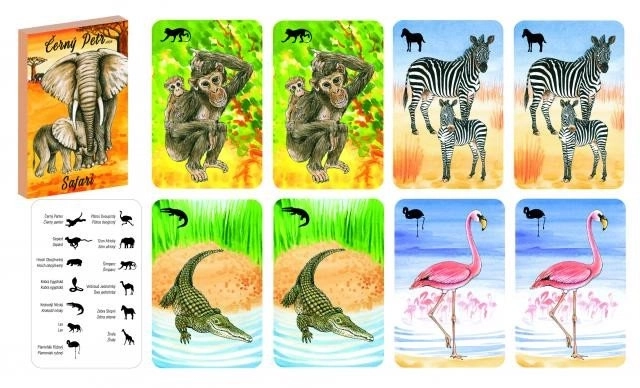 Safari Animal Playing Cards - Black Peter